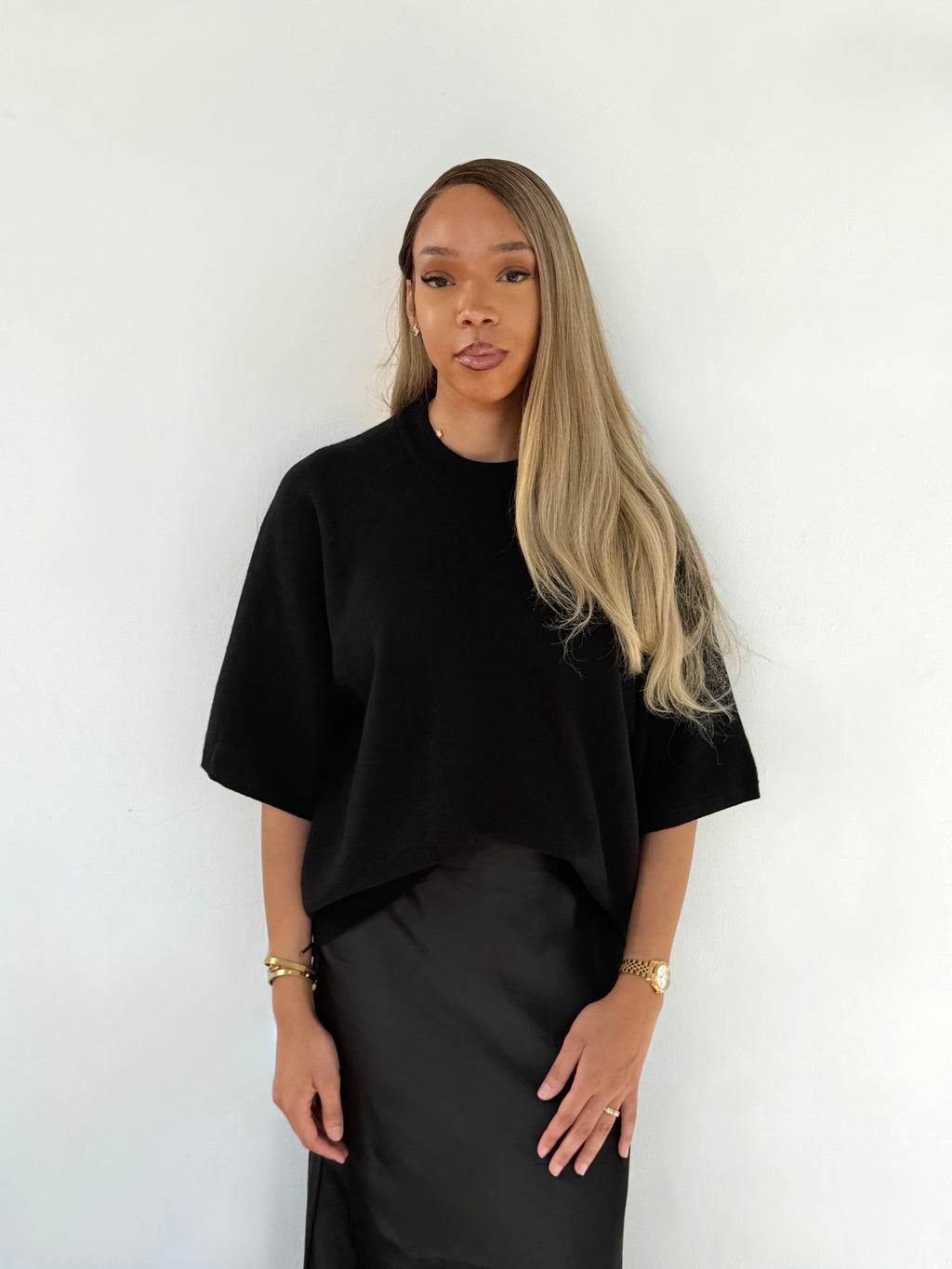 Pull En Maille Manches 3/4