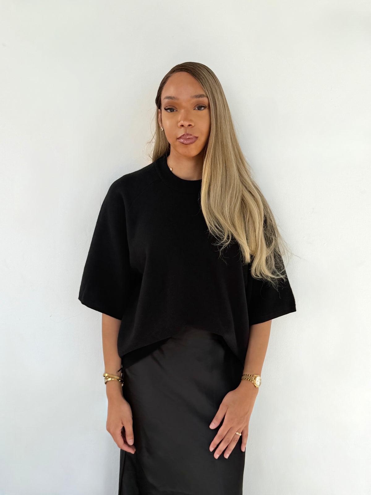 Pull En Maille Manches 3/4